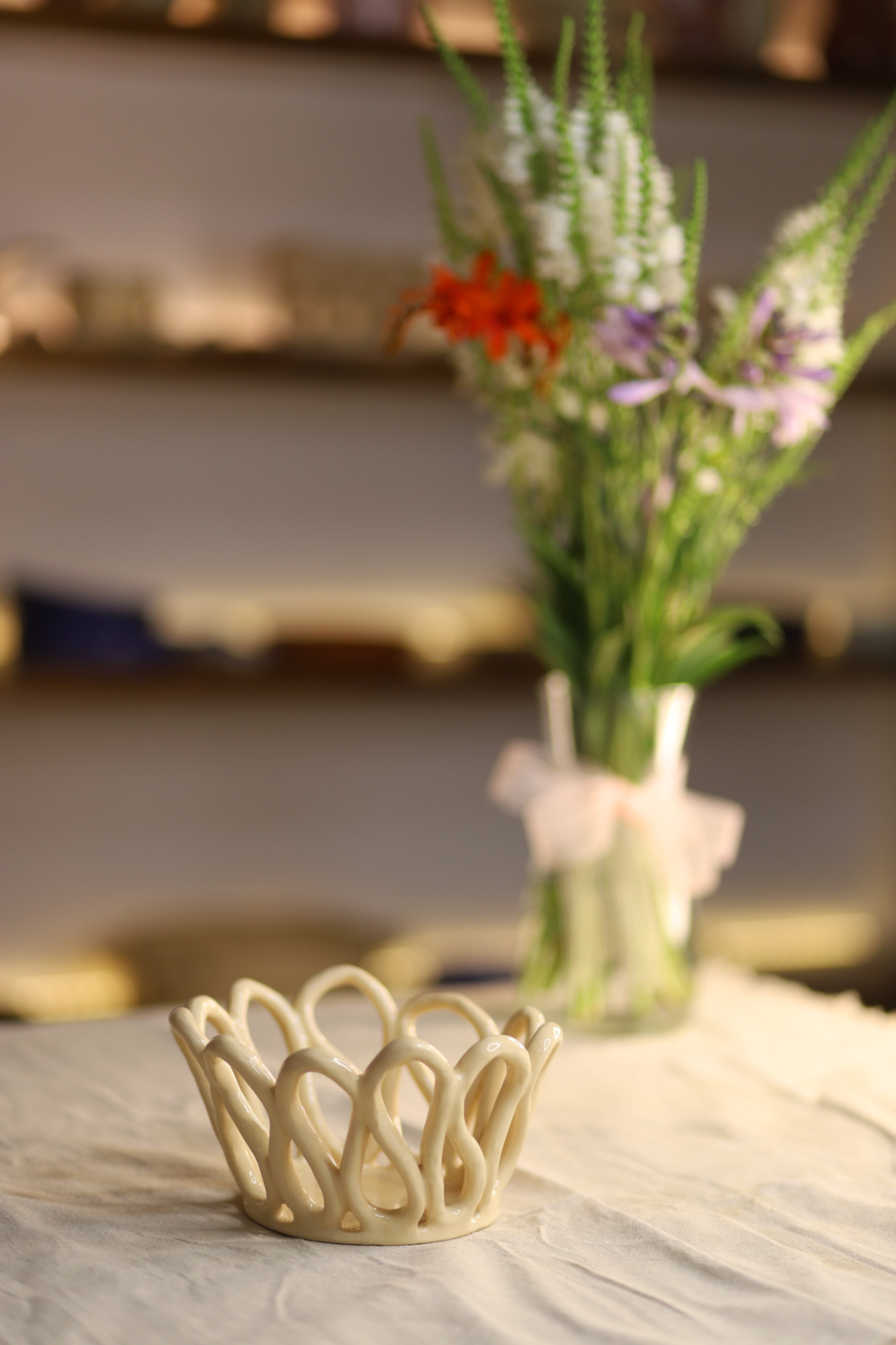 Handcrafted Ceramic Fruit Bowl | Open Weave Basket – Vilnotik Ceramics